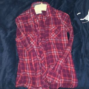 Pink Flannel Button Down Shirt